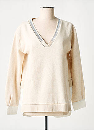 Sweat-shirt stretch manches longues beige CREAM femme