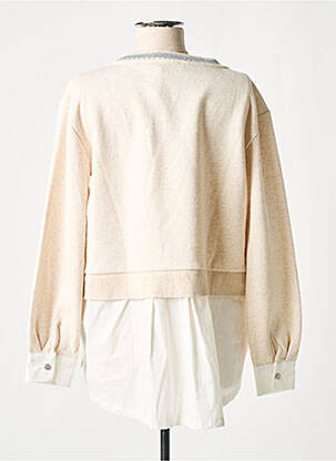 Sweat-shirt stretch manches longues beige CREAM femme