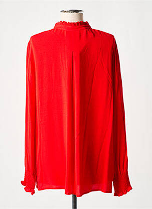 Blouse tissage popeline manches longues rouge POUPÉE CHIC BY MERCEDES DE MIGUEL femme