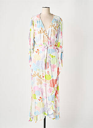 Robe longue manches longues manches longues blanc FABIENNE CHAPOT femme