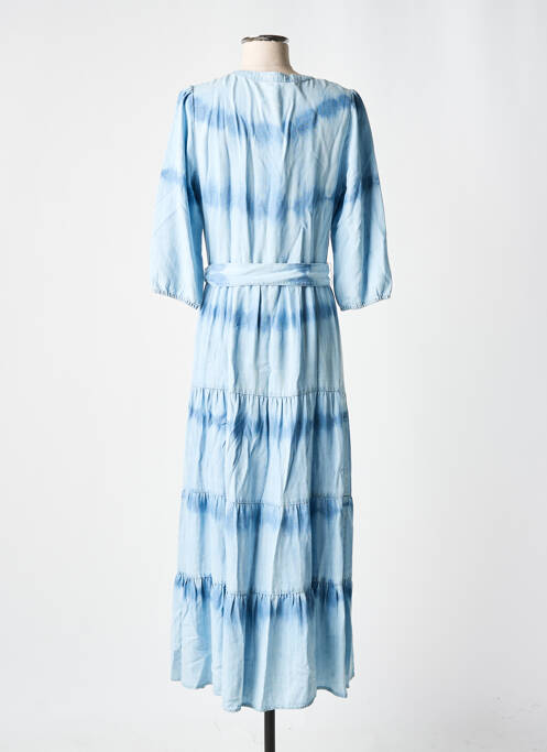 Robe longue manches longues manches longues bleu K-DESIGN femme