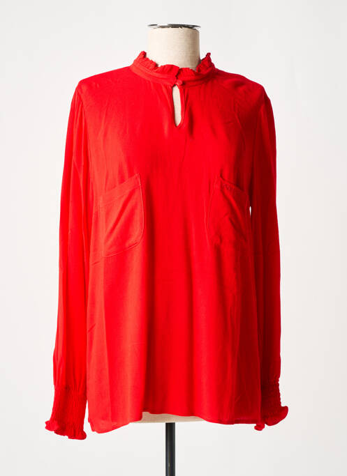 Blouse col rond manches longues rouge POUPÉE CHIC BY MERCEDES DE MIGUEL femme