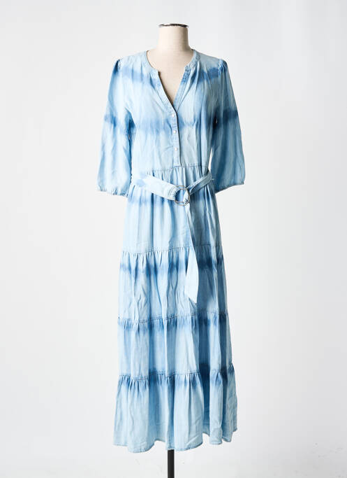 Robe longue bleu K-DESIGN pour femme