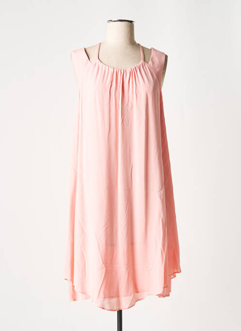 Robe mi-longue rose PAUSE CAFE pour femme