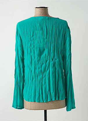 Chemisier coupe cintrée manches longues vert CREAM femme
