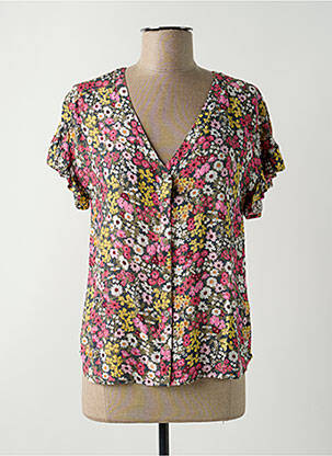 Chemisier manches courtes manches courtes rose LEO & UGO femme