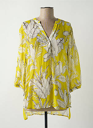 Tunique manches longues légère et transparente jaune FROGBOX femme