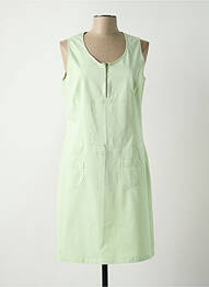Robe mi-longue sans manche sans manche vert FRANCE RIVOIRE femme