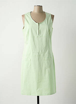Robe mi-longue sans manche sans manche vert FRANCE RIVOIRE femme