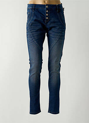 Jeans coupe slim stretch taille normale bleu CREAM femme