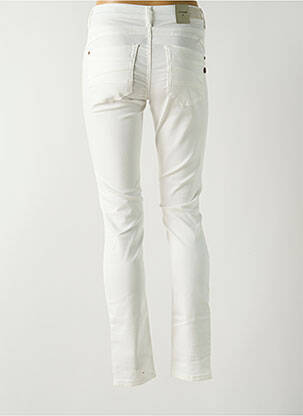 Pantalon slim tissage popeline taille normale blanc CREAM femme