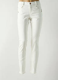 Jeans coupe slim stretch taille normale blanc CREAM femme