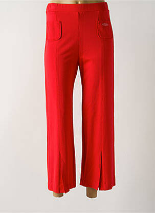 Pantalon 7/8 taille haute taille haute rouge POUPEE CHIC femme