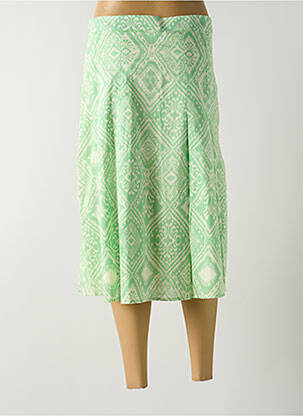 Jupe mi-longue taille à pinces vert TRAMONTANA femme