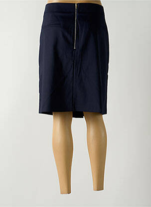 Jupe mi-longue coupe droite bleu EVA KAYAN femme