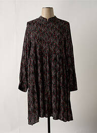 Robe mi-longue coupe fluide manches longues noir FA CONCEPT femme