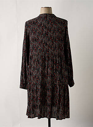 Robe mi-longue coupe fluide manches longues noir FA CONCEPT femme