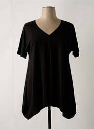 Tunique manches courtes coupe fluide noir FA CONCEPT femme