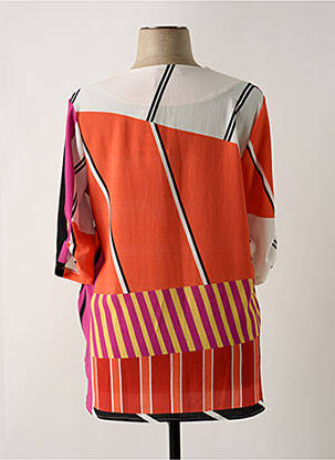 Tunique manches longues tissage crêpe orange FA CONCEPT femme