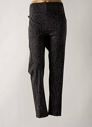 Pantalon slim taille élastique taille normale gris FRANCK ANNA femme