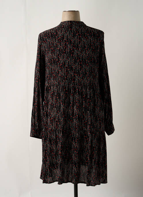 Robe mi-longue coupe fluide manches longues noir FA CONCEPT femme