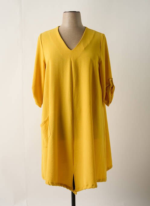 Robe mi-longue jaune FA CONCEPT pour femme