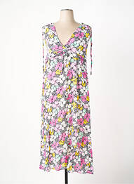 Robe longue imprimé fleurs sans manche rose VERDISSIMA femme