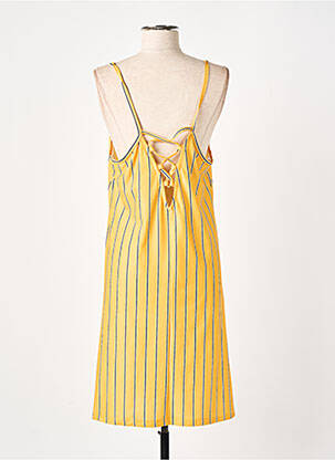 Robe de plage fermeture liens à nouer jaune PASTUNETTE femme