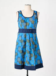 Robe mi-longue sans manche sans manche bleu LALITA femme