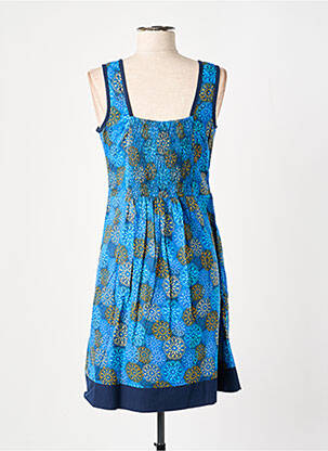 Robe mi-longue sans manche sans manche bleu LALITA femme