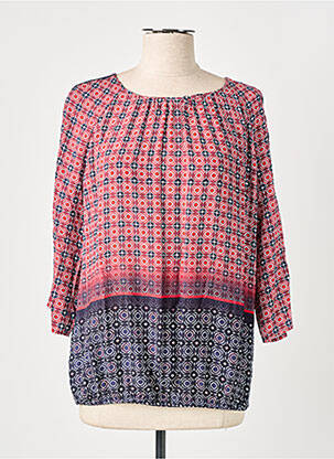Blouse col rond manches 3/4 rouge RABE femme