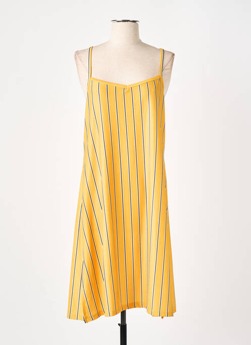 Robe de plage fermeture liens à nouer jaune PASTUNETTE femme
