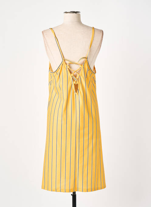 Robe de plage fermeture liens à nouer jaune PASTUNETTE femme