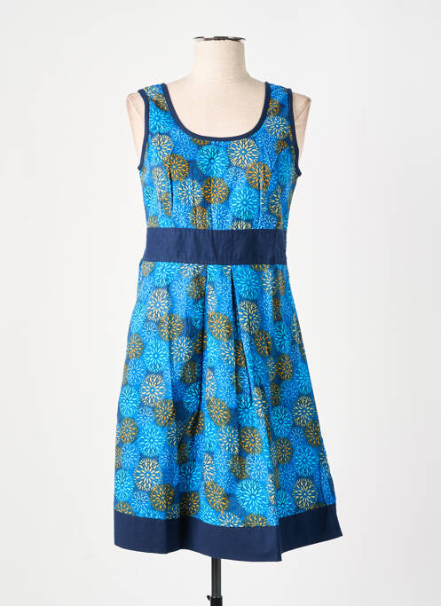 Robe mi-longue sans manche sans manche bleu LALITA femme
