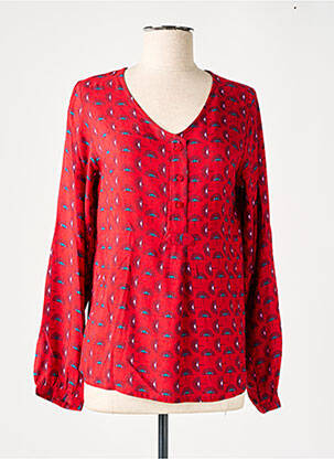 Top coupe fluide manches longues rouge AGATHE & LOUISE femme