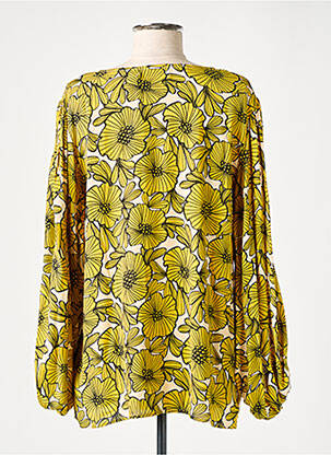 Top coupe fluide manches longues jaune TRAFFIC PEOPLE femme