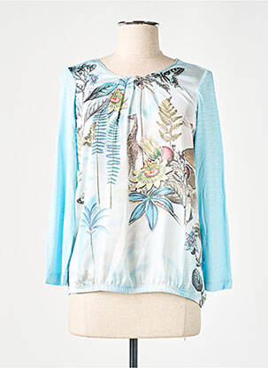 Top col rond manches longues bleu GERRY WEBER femme
