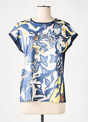 T-shirt imprimé fantaisie manches courtes bleu THOMAS RABE femme