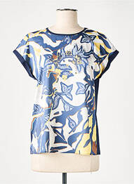 T-shirt imprimé fantaisie manches courtes bleu THOMAS RABE femme