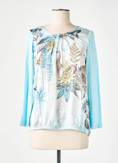 Top col rond manches longues bleu GERRY WEBER femme