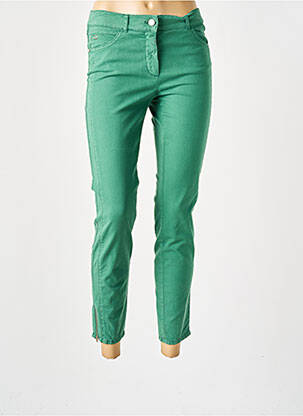 Pantalon droit fermeture zippée sous rabat boutonné vert GERRY WEBER femme
