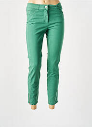 Pantalon droit fermeture zippée sous rabat boutonné vert GERRY WEBER femme