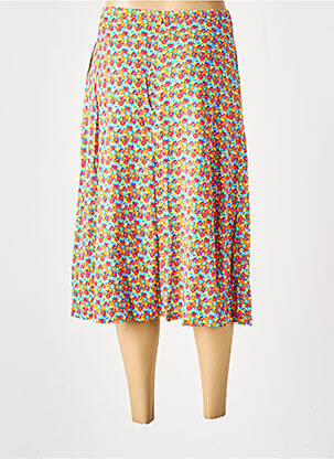Jupe mi-longue coupe évasée jaune PRINCESSE NOMADE femme