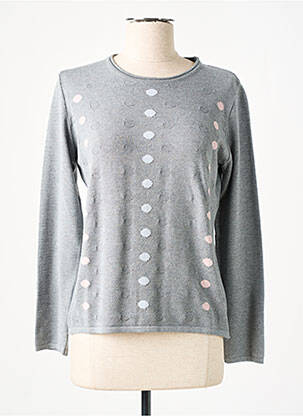 Pull coupe cintrée manches longues gris JUPER femme