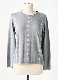 Pull coupe cintrée manches longues gris JUPER femme