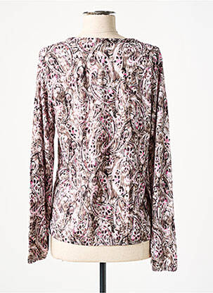 Blouse tissage popeline manches longues marron THOMAS RABE femme