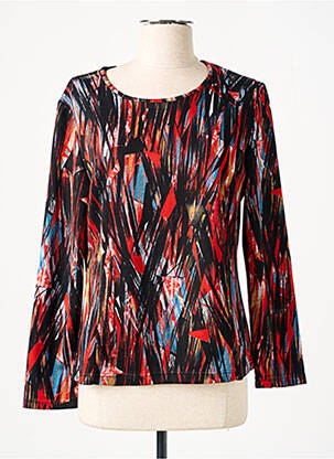 Pull coupe cintrée manches longues rouge FRANCE RIVOIRE femme