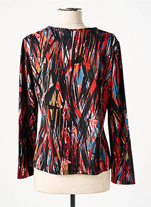 Pull coupe cintrée manches longues rouge FRANCE RIVOIRE femme