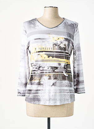 Top imprimé fantaisie manches longues gris THOMAS RABE femme