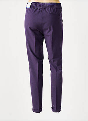 Pantalon droit stretch taille normale violet FRANK WALDER femme